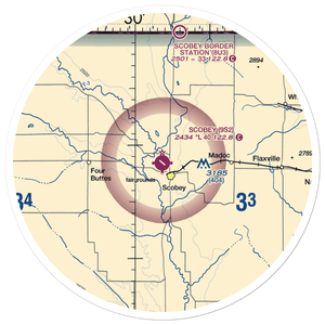 Scobey Airport (9S2) VFR Sectional Sticker (30 mile)