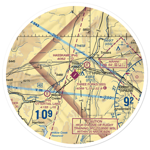 Three Forks Airport (9S5) VFR Sectional Sticker (30 mile)