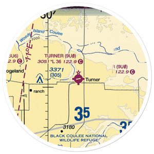 Turner Airport (9U0) VFR Sectional Sticker (20 mile)