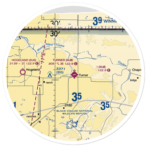 Turner Airport (9U0) VFR Sectional Sticker (30 mile)