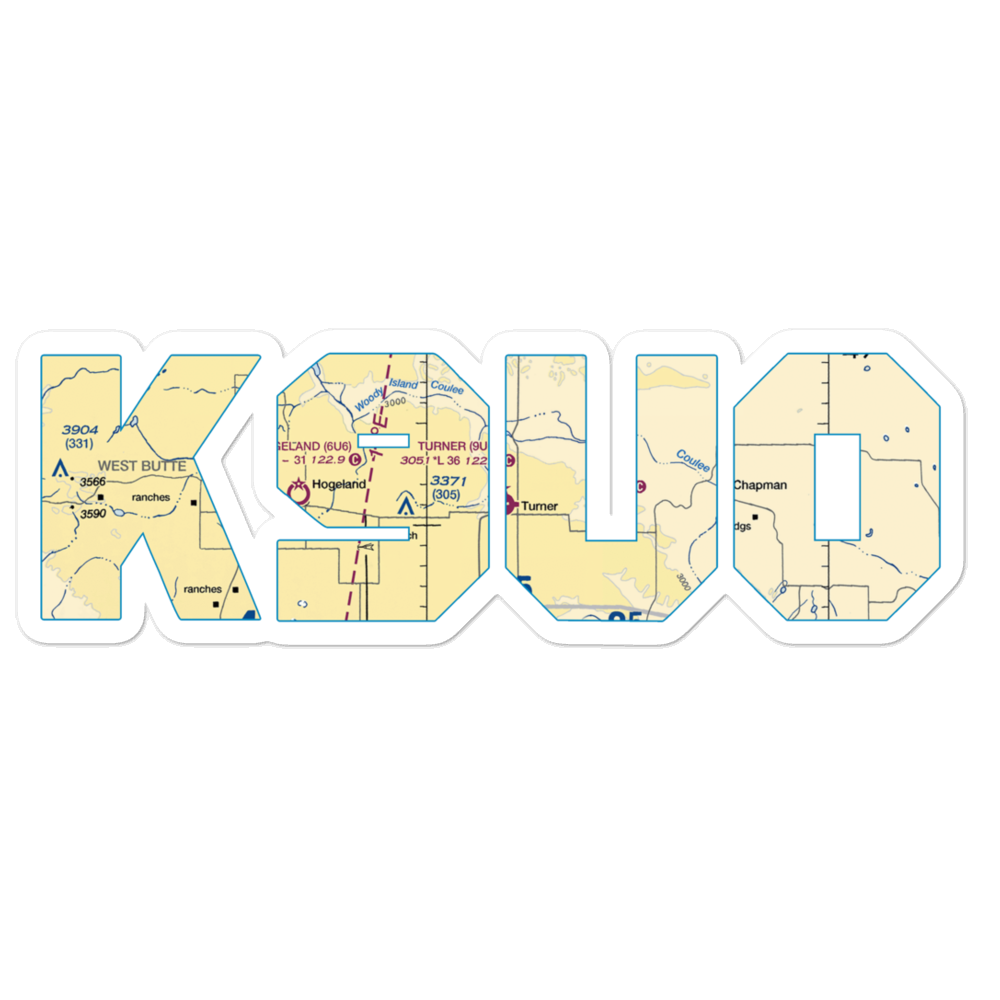 Turner Airport (9U0) VFR Sectional Sticker 