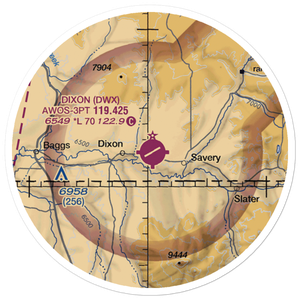 Dixon Airport (DWX) VFR Sectional Sticker (20 mile)