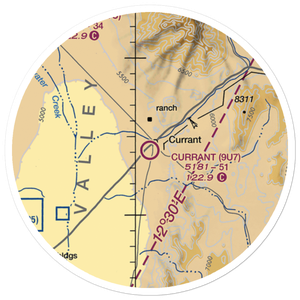 Currant Ranch Airport (9U7) VFR Sectional Sticker (20 mile)