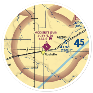 Modisett Airport (9V5) VFR Sectional Sticker (20 mile)