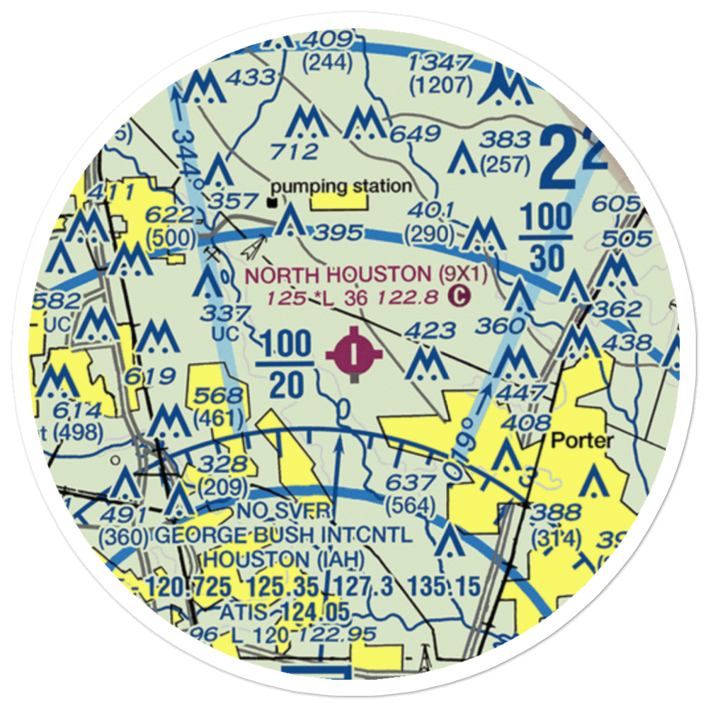 Williams Airport (9X1) VFR Sectional Sticker (20 mile) 