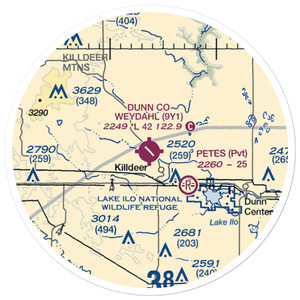 Weydahl Field (9Y1) VFR Sectional Sticker (20 mile)