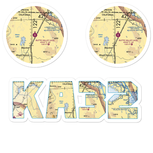 Butte Valley Airport (A32) VFR Sectional Sticker Pack