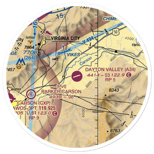 Dayton Valley Airpark (A34) VFR Sectional Sticker (20 mile)