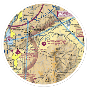 Dayton Valley Airpark (A34) VFR Sectional Sticker (30 mile)