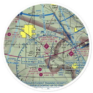 Ak-Chin Regional Airport (A39) VFR Sectional Sticker (30 mile)