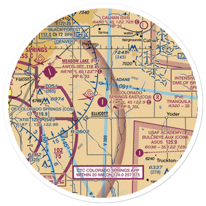 Colorado Springs East Airport (CO4) VFR Sectional Sticker (30 mile)