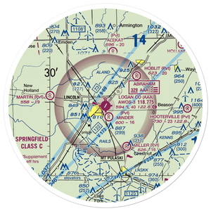 Logan County Airport (AAA) VFR Sectional Sticker (30 mile)