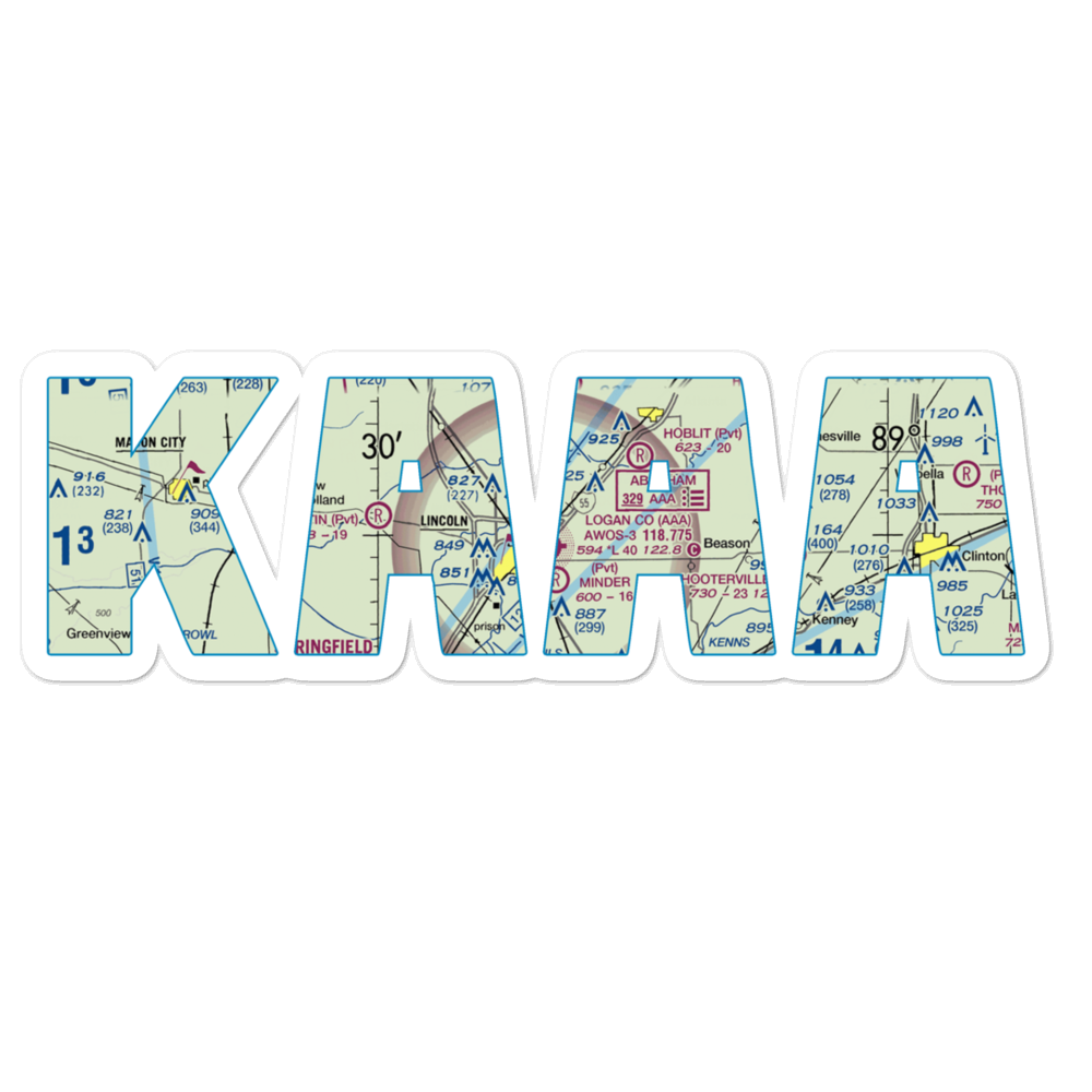 Logan County Airport (AAA) VFR Sectional Sticker 
