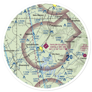 Taylor County Airport (AAS) VFR Sectional Sticker (30 mile)