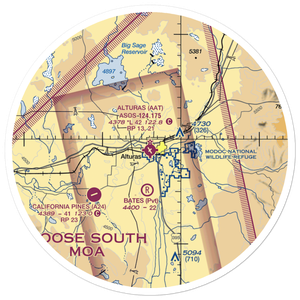 Alturas Municipal Airport (AAT) VFR Sectional Sticker (30 mile)