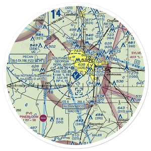Southwest Georgia Regional Airport (ABY) VFR Sectional Sticker (30 mile)