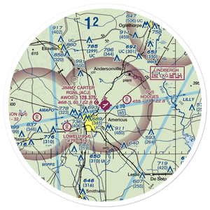 Jimmy Carter Regional Airport (ACJ) VFR Sectional Sticker (30 mile)