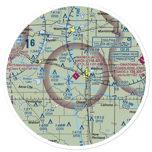 Waseca Municipal Airport (ACQ) VFR Sectional Sticker (30 mile)