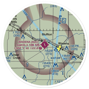 Wadena Municipal Airport (ADC) VFR Sectional Sticker (20 mile)