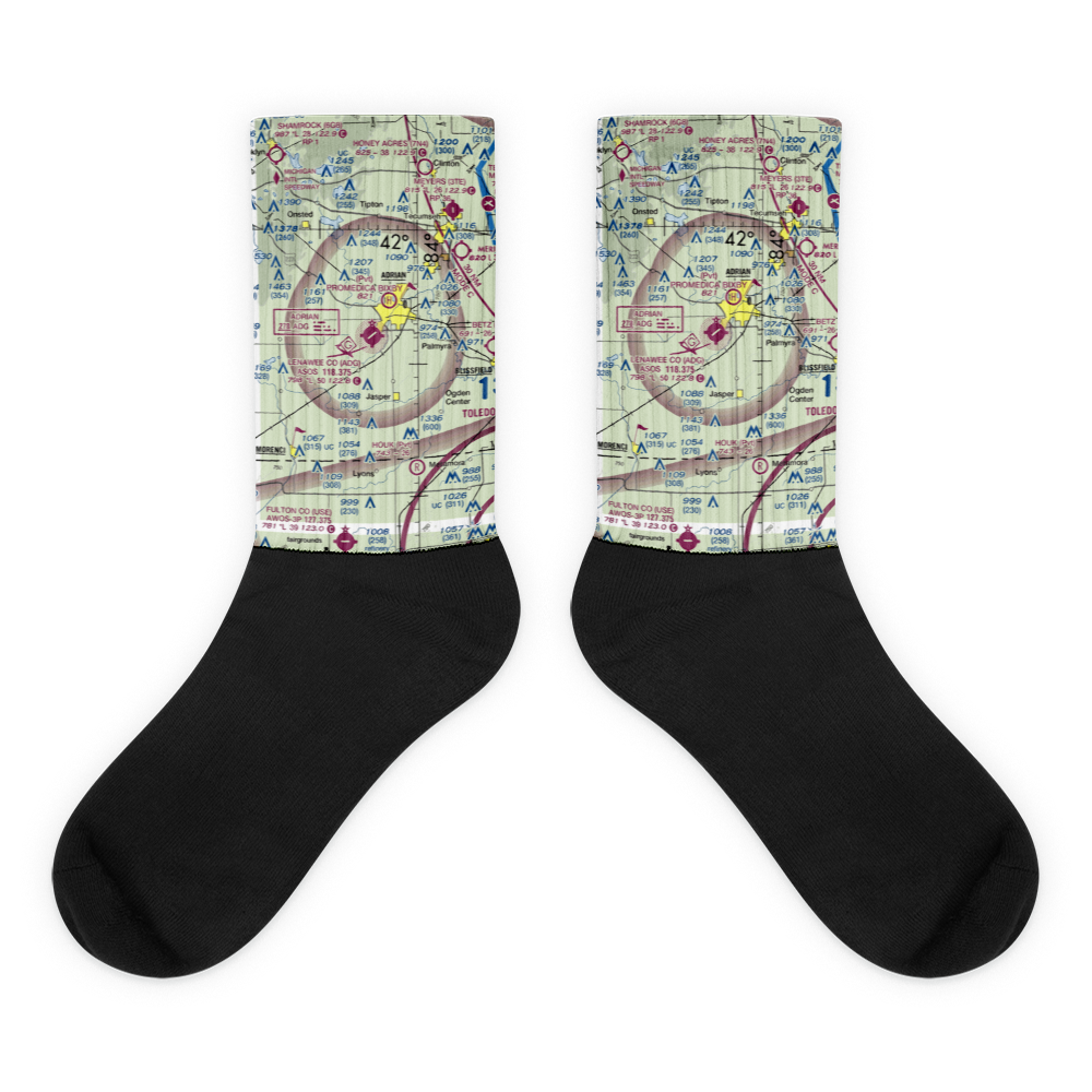 Lenawee County Airport (ADG) VFR Sectional Socks 