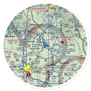Ardmore Municipal Airport (ADM) VFR Sectional Sticker (30 mile)