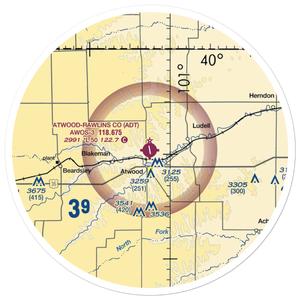 Atwood-Rawlins County City Airport (ADT) VFR Sectional Sticker (30 mile)