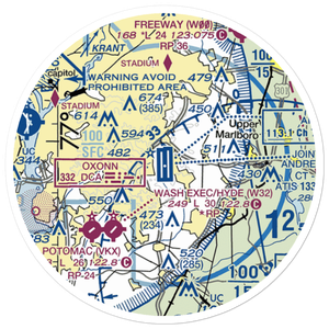 Joint Base Andrews (ADW) VFR Sectional Sticker (20 mile)