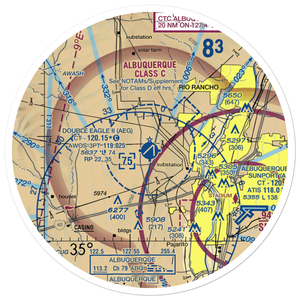 Double Eagle II Airport (AEG) VFR Sectional Sticker (30 mile)