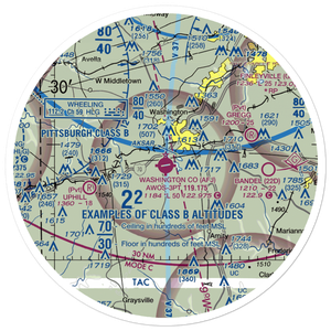 Washington County Airport (AFJ) VFR Sectional Sticker (30 mile)