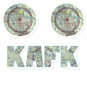 Nebraska City Municipal Airport (AFK) VFR Sectional Sticker Pack