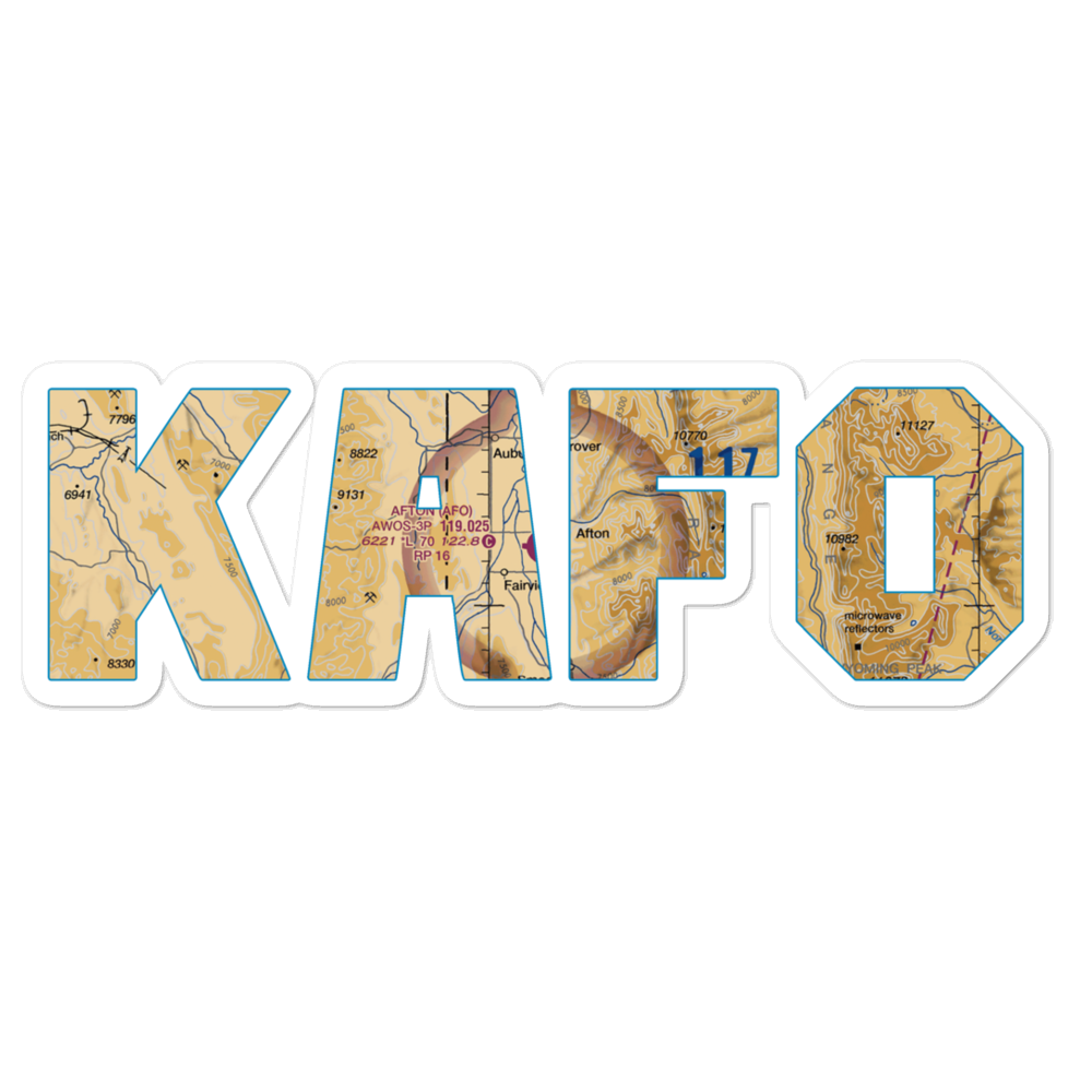 Afton Municipal Airport (AFO) VFR Sectional Sticker 