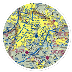 Allegheny County Airport (AGC) VFR Sectional Sticker (30 mile)