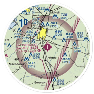 Ralph C Weiser Field (AGO) VFR Sectional Sticker (20 mile)