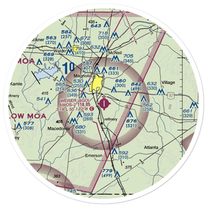 Ralph C Weiser Field (AGO) VFR Sectional Sticker (30 mile)
