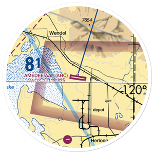 Amedee Army Air Field (AHC) VFR Sectional Sticker (20 mile)