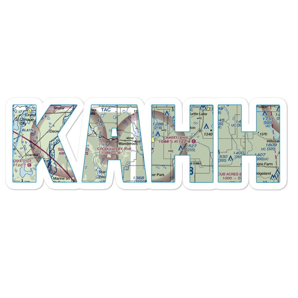 Amery Municipal Airport (AHH) VFR Sectional Sticker 