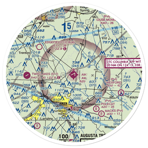 Aiken Regional Airport (AIK) VFR Sectional Sticker (30 mile)