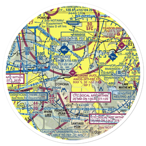 Corona Municipal Airport (AJO) VFR Sectional Sticker (30 mile)