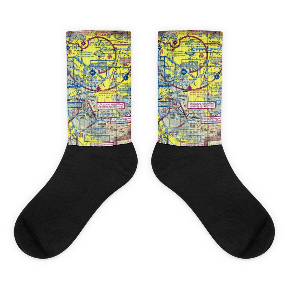 Corona Municipal Airport (AJO) VFR Sectional Socks 