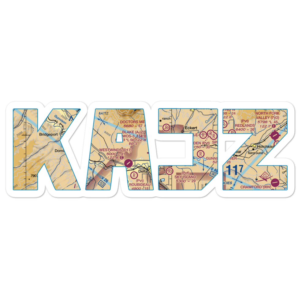 Blake Field (AJZ) VFR Sectional Sticker 