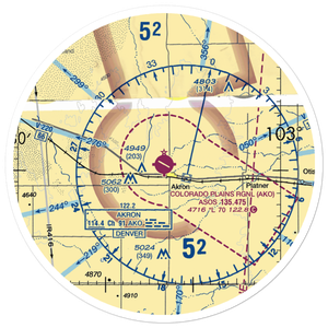 Colorado Plains Regional Airport (AKO) VFR Sectional Sticker (30 mile)