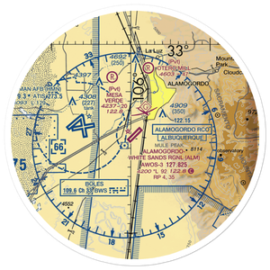 Alamogordo White Sands Regional Airport (ALM) VFR Sectional Sticker (30 mile)