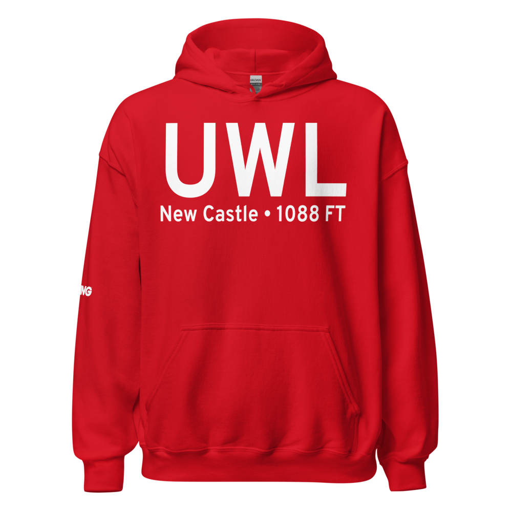 New Castle (KUWL) Airport Hoodie Sweatshirt 
