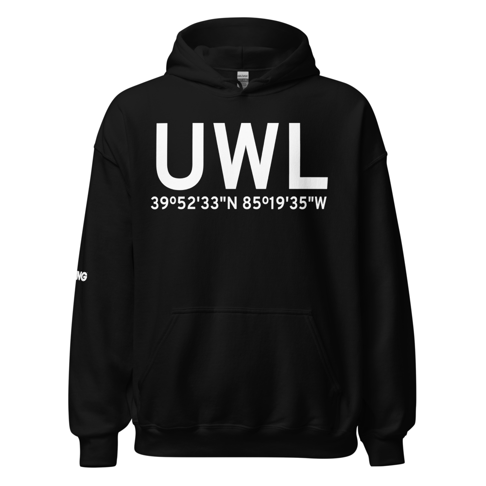 New Castle (KUWL) Airport Hoodie Sweatshirt 