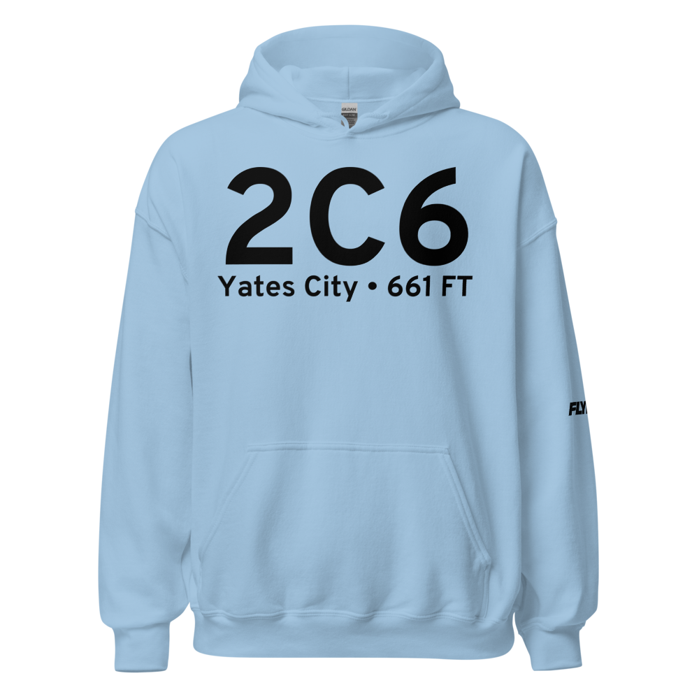 Yates City (2C6) Airport Hoodie Sweatshirt 