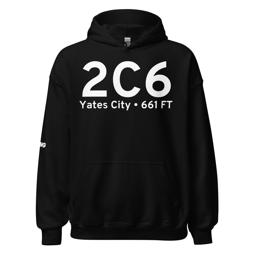 Yates City (2C6) Airport Hoodie Sweatshirt 