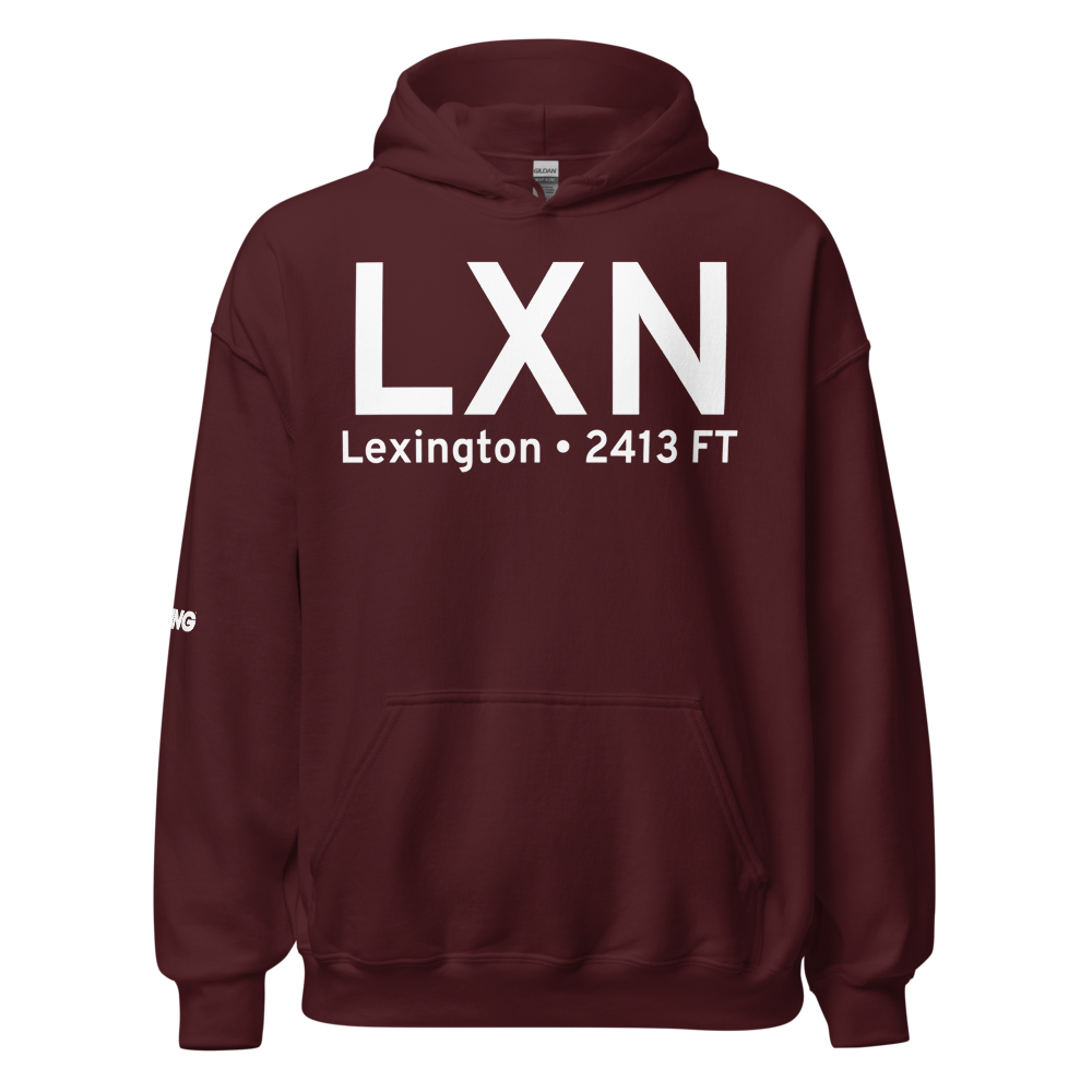 Lexington (KLXN) Airport Hoodie Sweatshirt 