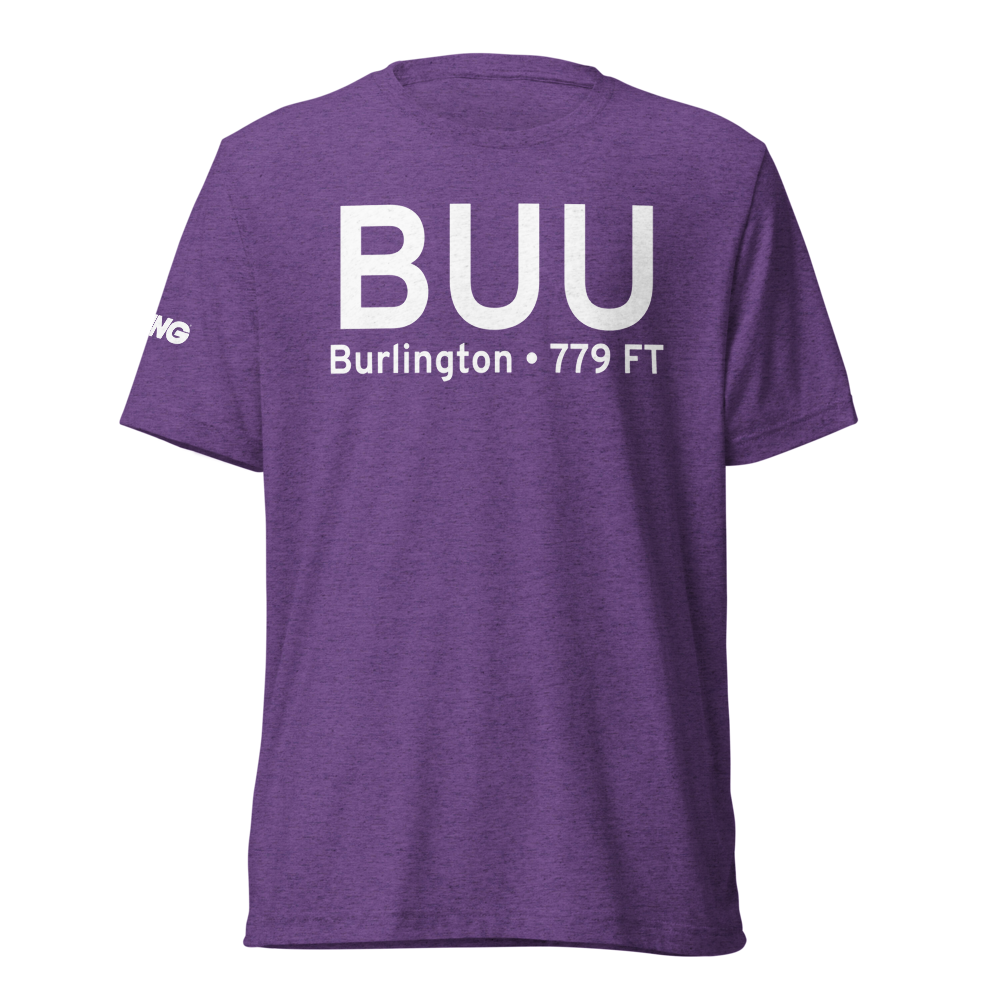 Burlington (KBUU) Airport Tri-blend T-Shirt 