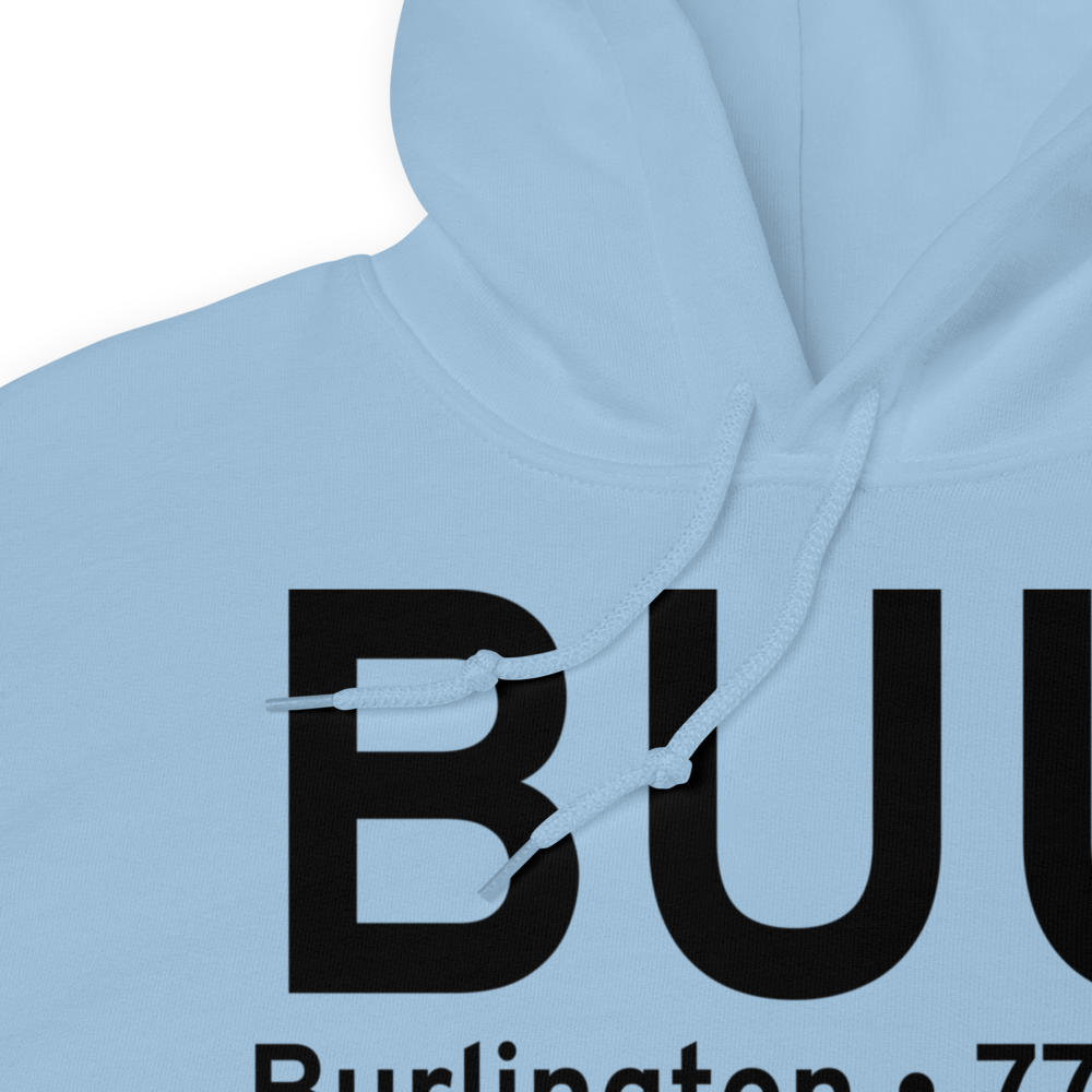 Burlington (KBUU) Airport Hoodie Sweatshirt 