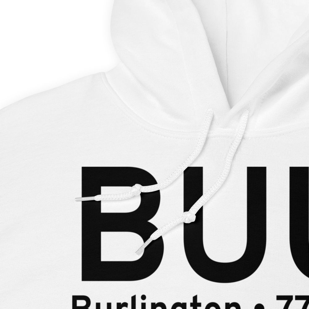 Burlington (KBUU) Airport Hoodie Sweatshirt 